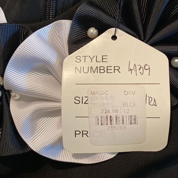 NWT David Charles London Magic Satin Rosette Dress - Picture 11 of 12